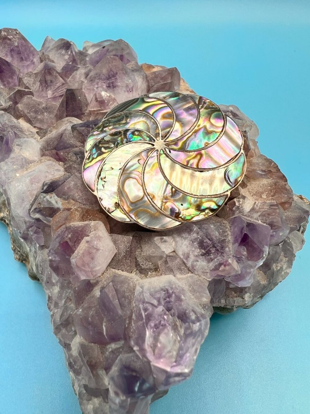 TAXCO Sterling and Abalone Pendant/Brooch